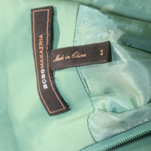 BCBG Chiffon Pleated Green Skirt Size 4 - Picture 8 of 11